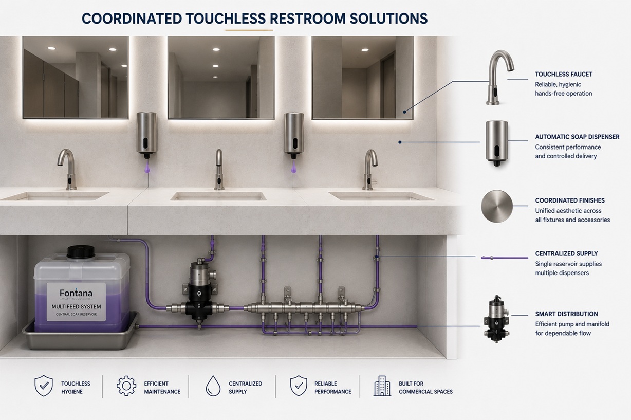 Fontana commercial touchless restroom solutions